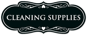 Signs ByLITA Designer Cleaning Supplies Sign - Easy Installation | Durable Wall or Door Sign